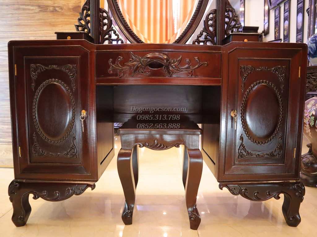 Bàn trang điểm gỗ gụ BTD005