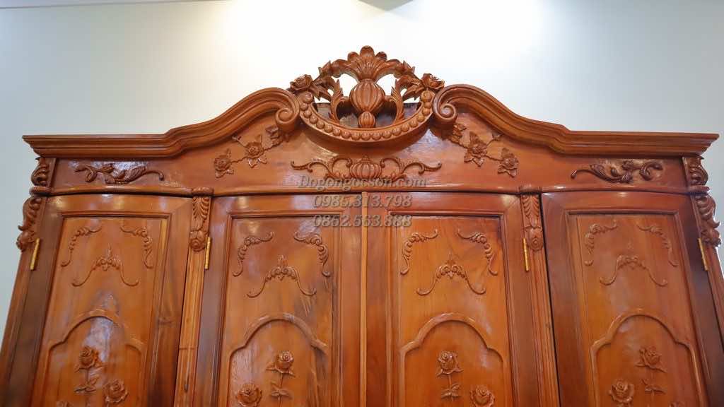 Tủ quần áo gỗ hương TQA001