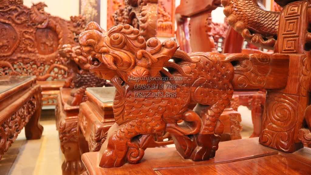 Bộ bàn ghế đỉnh rồng NC002