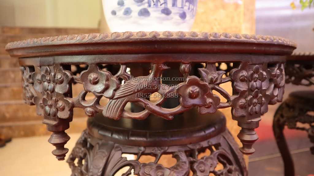 Đôn gỗ đẹp đôn váy gỗ gụ DON006