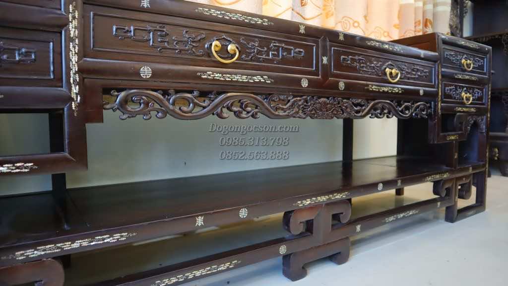Kệ tivi gỗ gụ KTV001