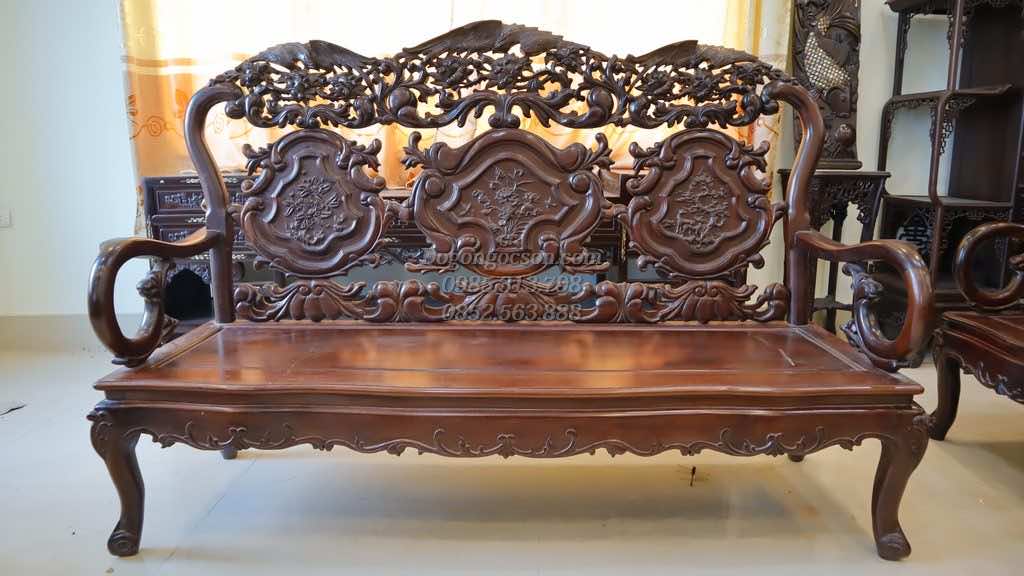 Bàn ghế gỗ thái phượng