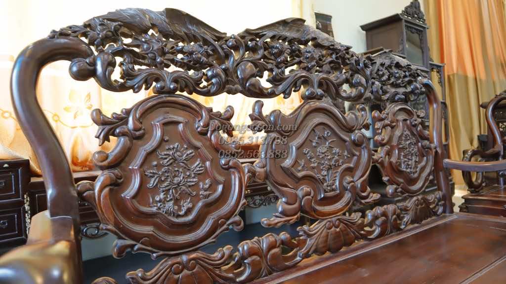 Bàn ghế gỗ thái phượng
