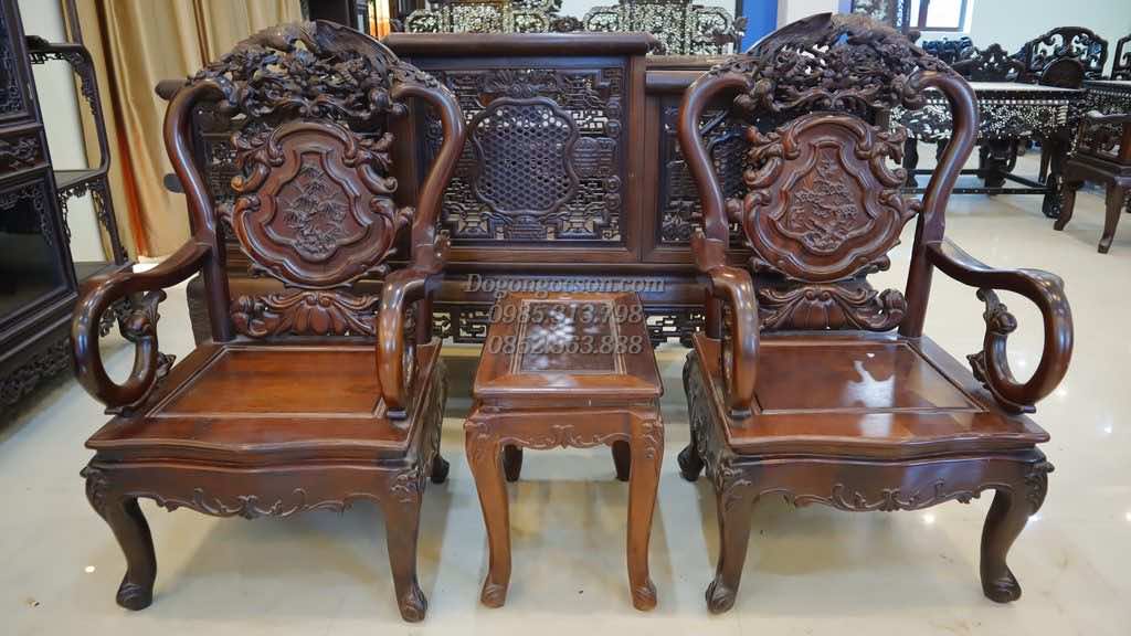 Bàn ghế gỗ thái phượng