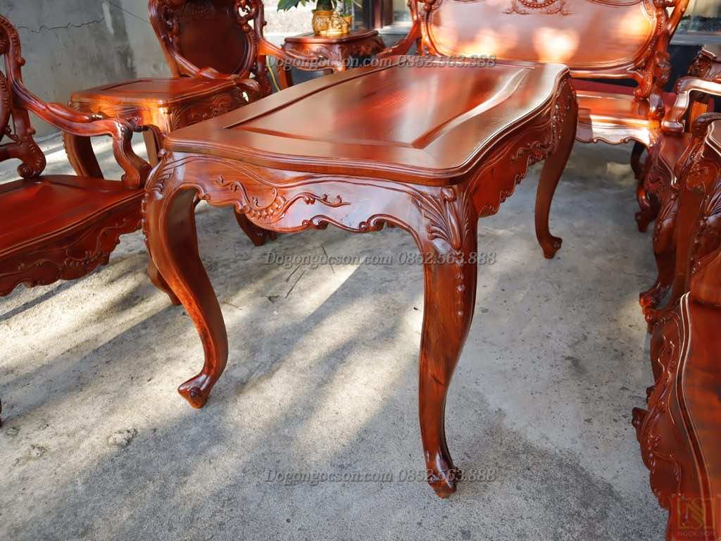 Bàn ghế hoàng gia gụ ta mẫu 2 Lou007