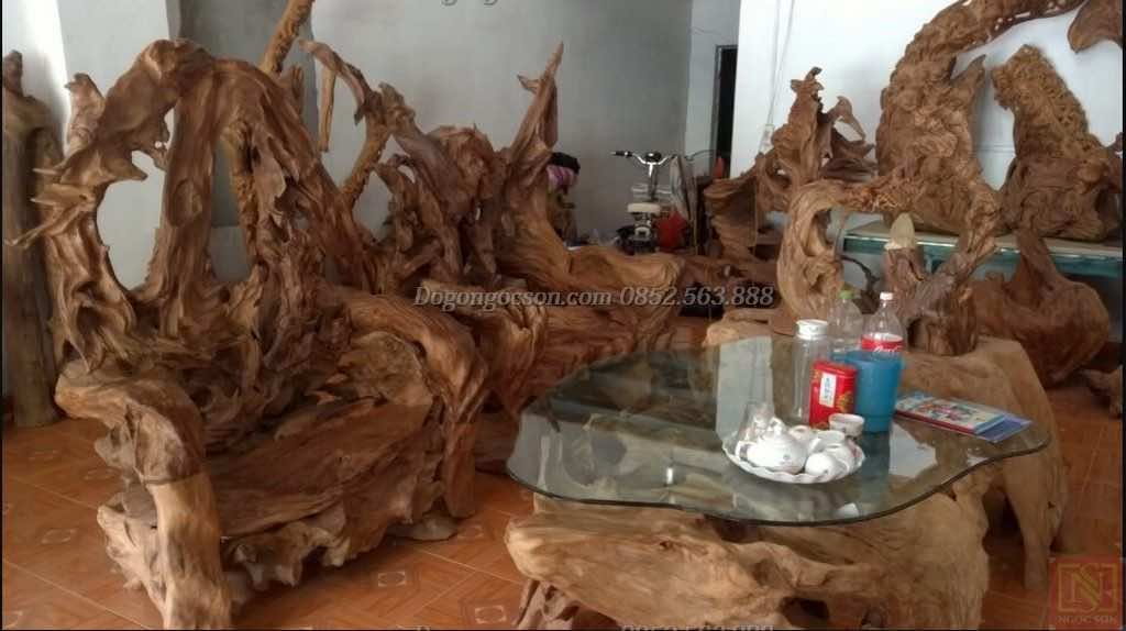 bộ bàn ghế lũa NA