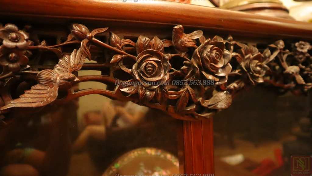 Lèo tủ chè đục Chim cài Hoa Hồng