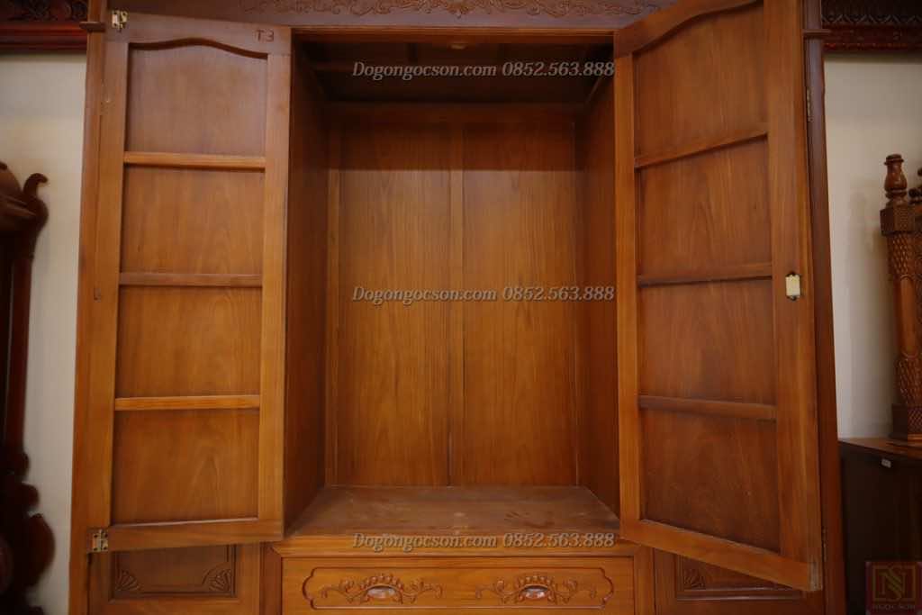Tủ quần áo 4 cánh gỗ hương TQA003