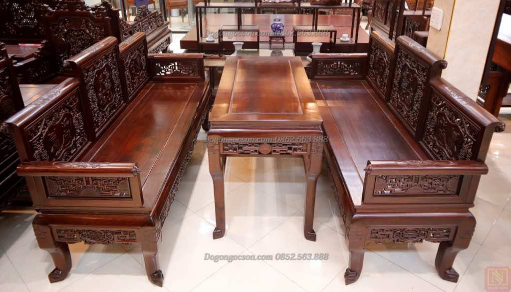 Mẫu trường kỷ đẹp - trường kỷ cổ đồ vai lật gỗ gụ