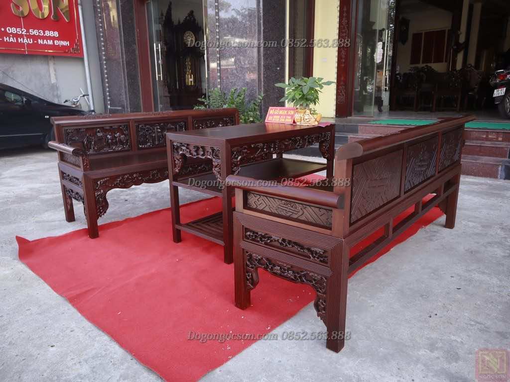 Trường kỷ gỗ gụ mặt rộng 60